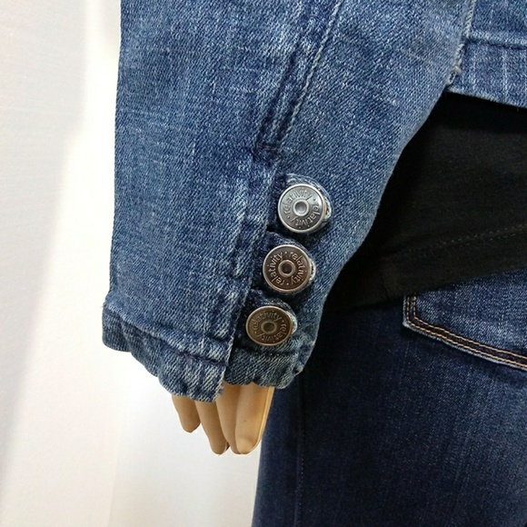 Relativity Blue Denim  Jacket Pockets Size Large - Picture 6 of 9